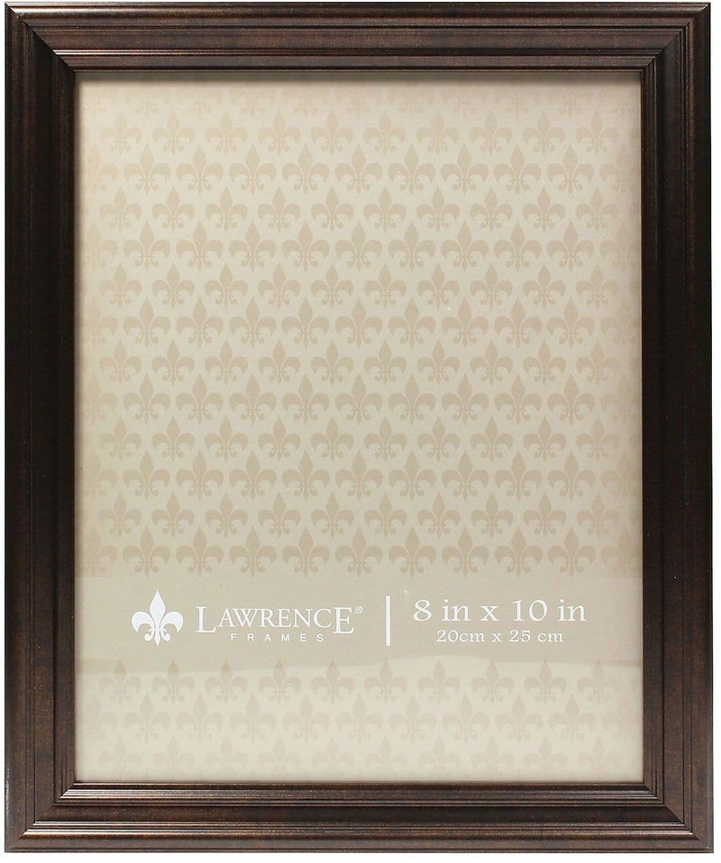 Lawrence Frames إطارات لورانس 535580 برونزي 8x10 كلاسيكي مفصل بإطار صورة مصقول بالزيت - Image 1